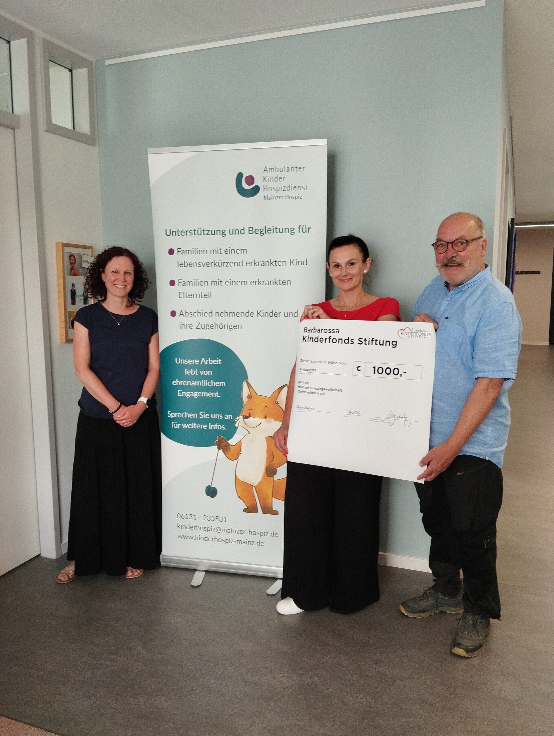 Barbarossa Kinderfonds Stiftung Scheck